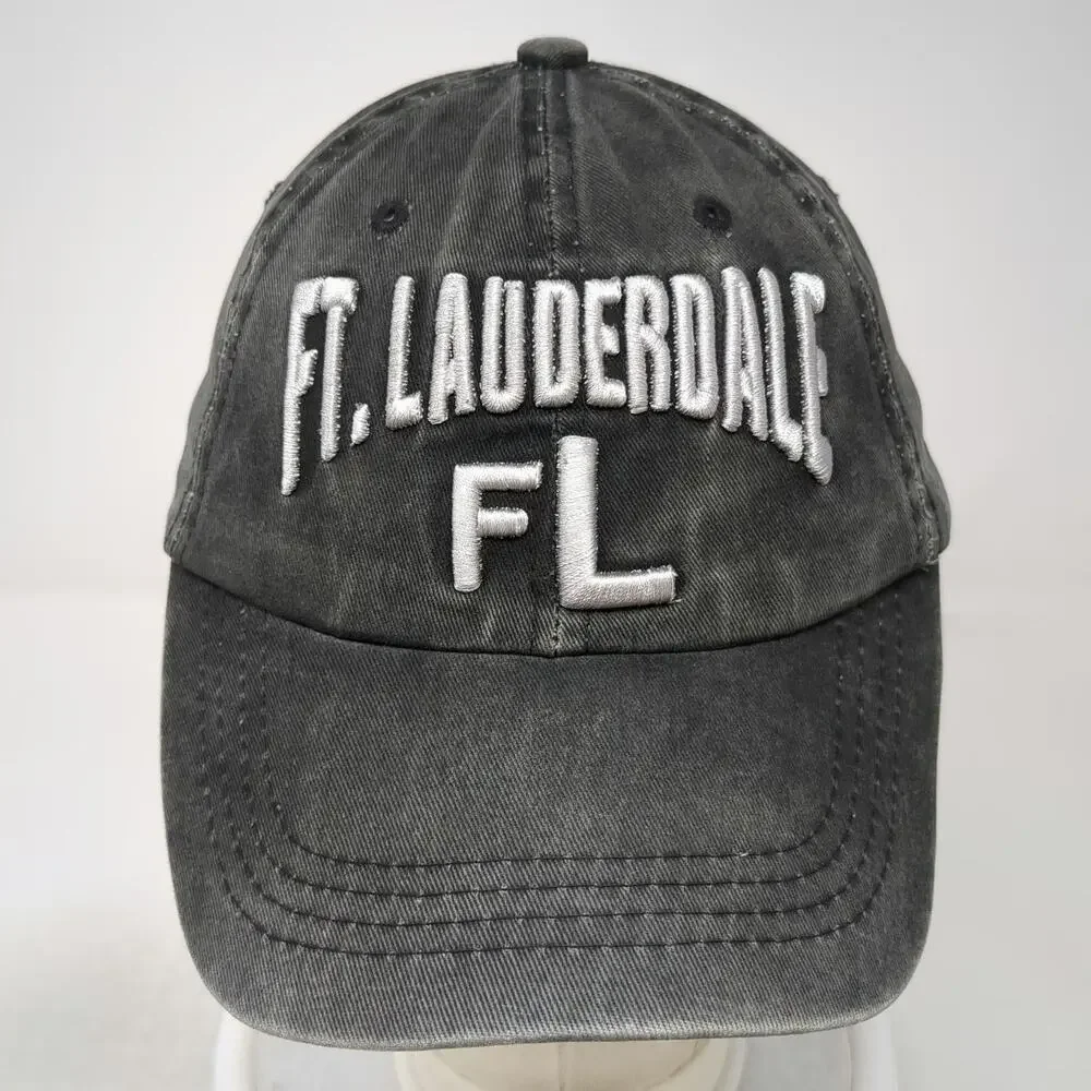 Gray Baseball Cap One Size Ft. Lauderdale FL Florida Souvenir Travel Cotton Hat